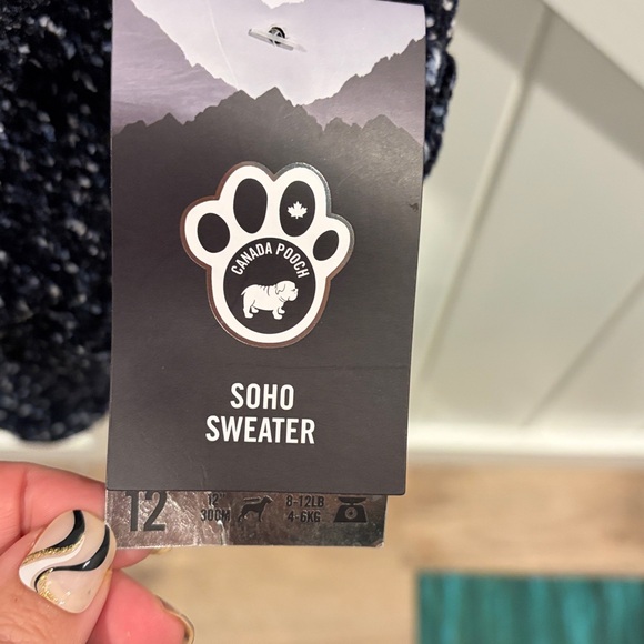 Canada Pooch Black and White Dog Sweater - Picture 5 of 7